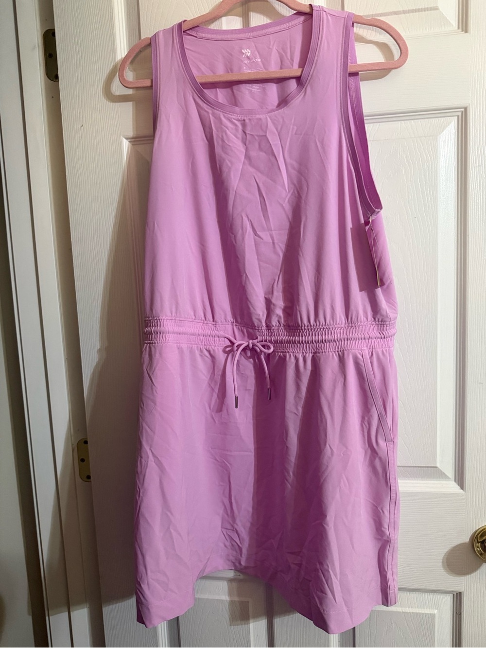 all in motion Lavender Drawstring Waist Tank Dress